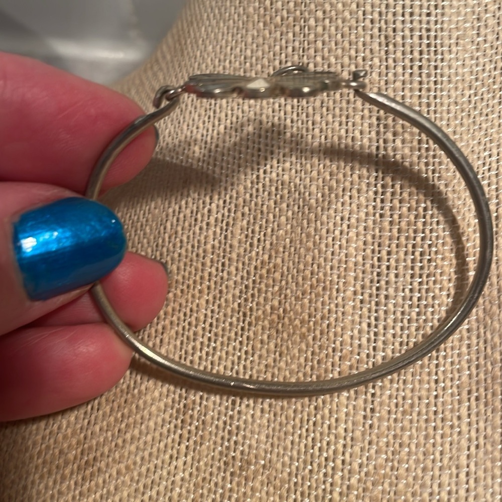 Vintage Mexican Alpaca silver butterfly bracelet - Picture 4 of 8